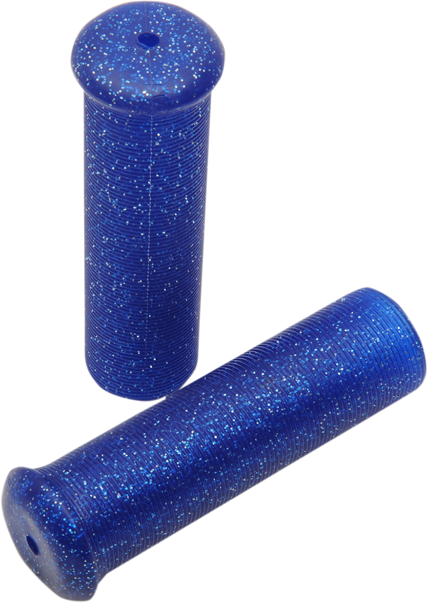 Star Fire Flake Grips - Retro - Metal - 7/8" - Blue