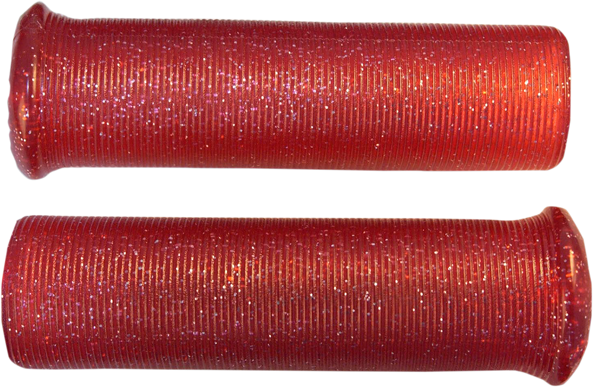 Star Fire Flake Grips - Retro - Metal - 7/8" - Red