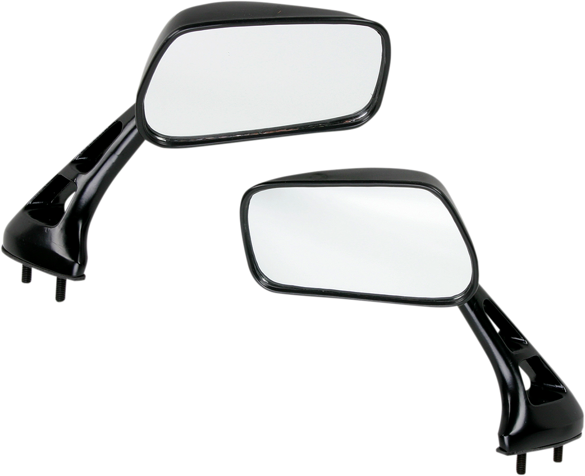 Mirrors - GSX-R/Mini - Side View - Rectangle - Black - Pair