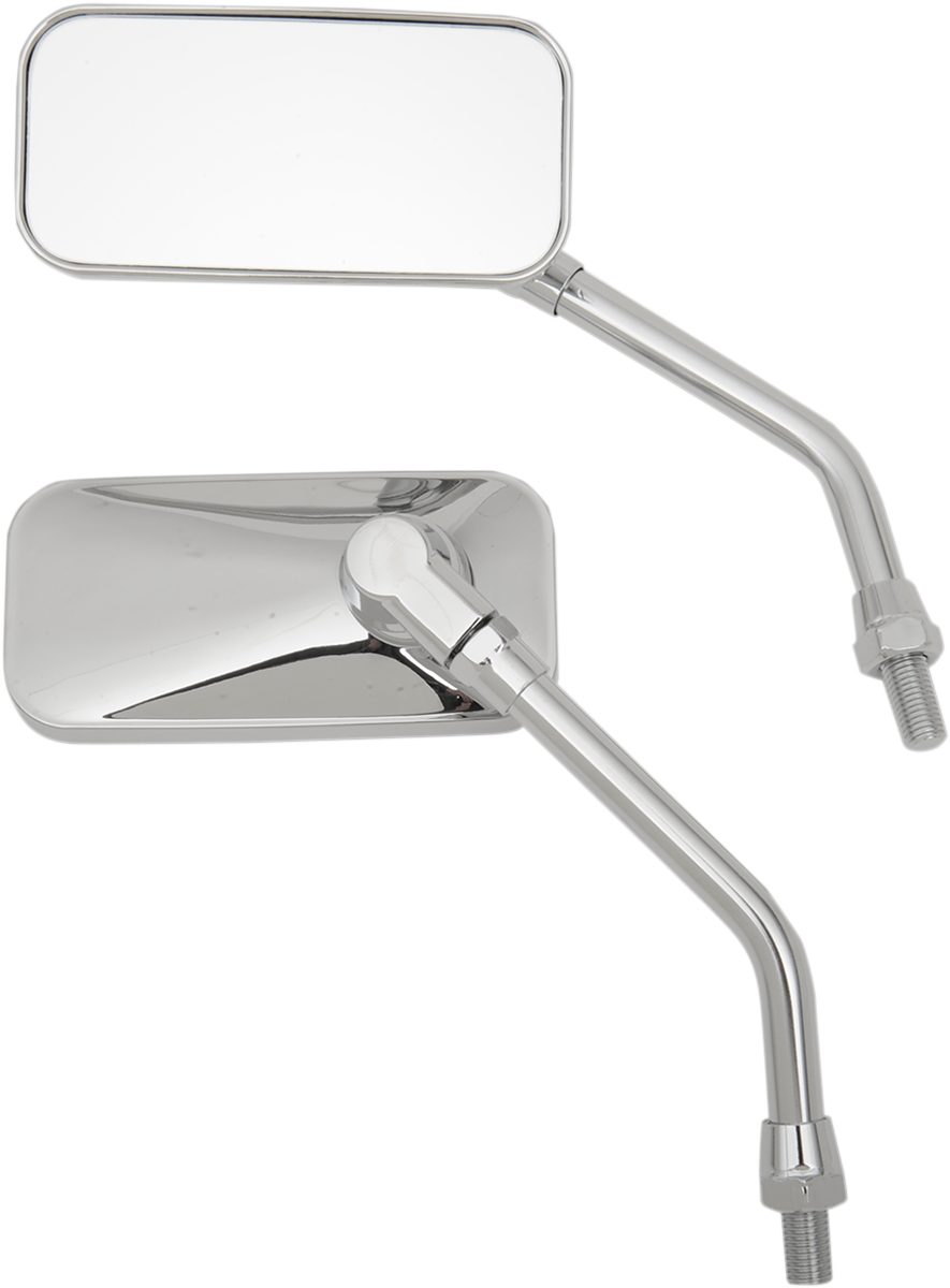 Mirrors - El Chico - Side View - Rectangle - Chrome - M10x1.25 - Pair