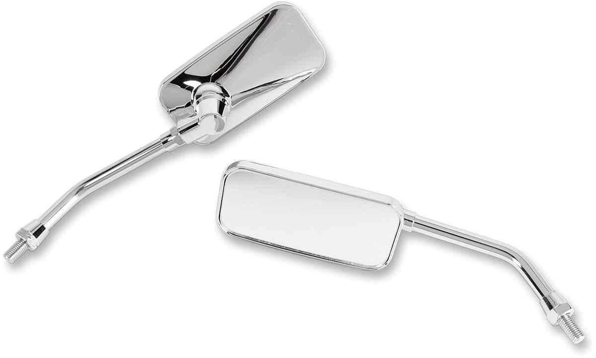 Mirrors - El Chico - Side View - Rectangle - Chrome - M10x1.25 (Left Hand Thread) - Pair