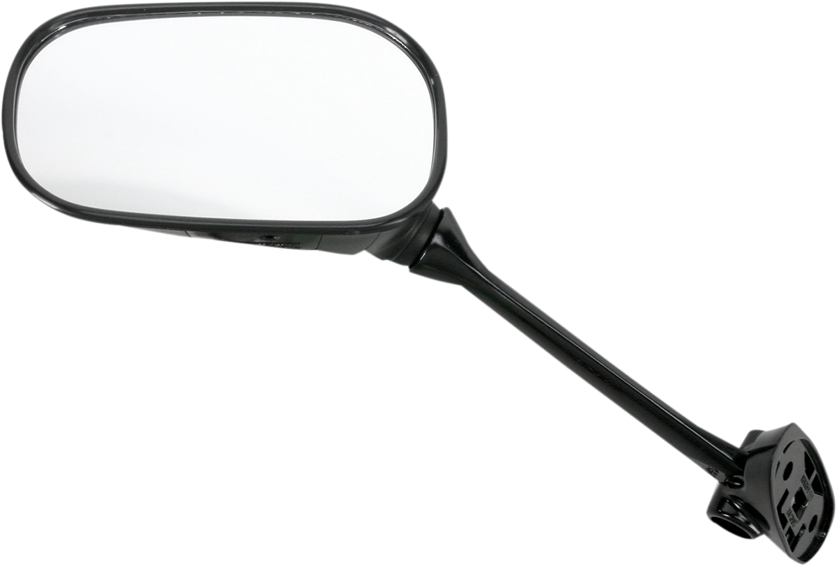 Mirror - Side View - Oval - Black - Left