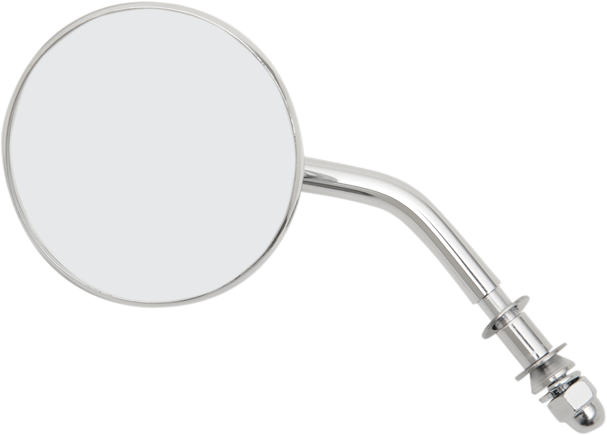 Mirror - Side View - Round - Chrome - 3" Stem - Left/Right - Each