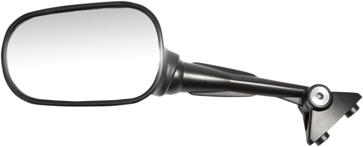 Mirror - Side View - Oval - Black - Left