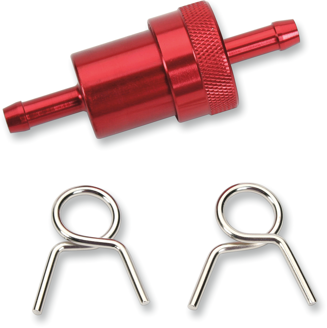 Anodized Aluminum Fuel Filter - Red - 1/4"
