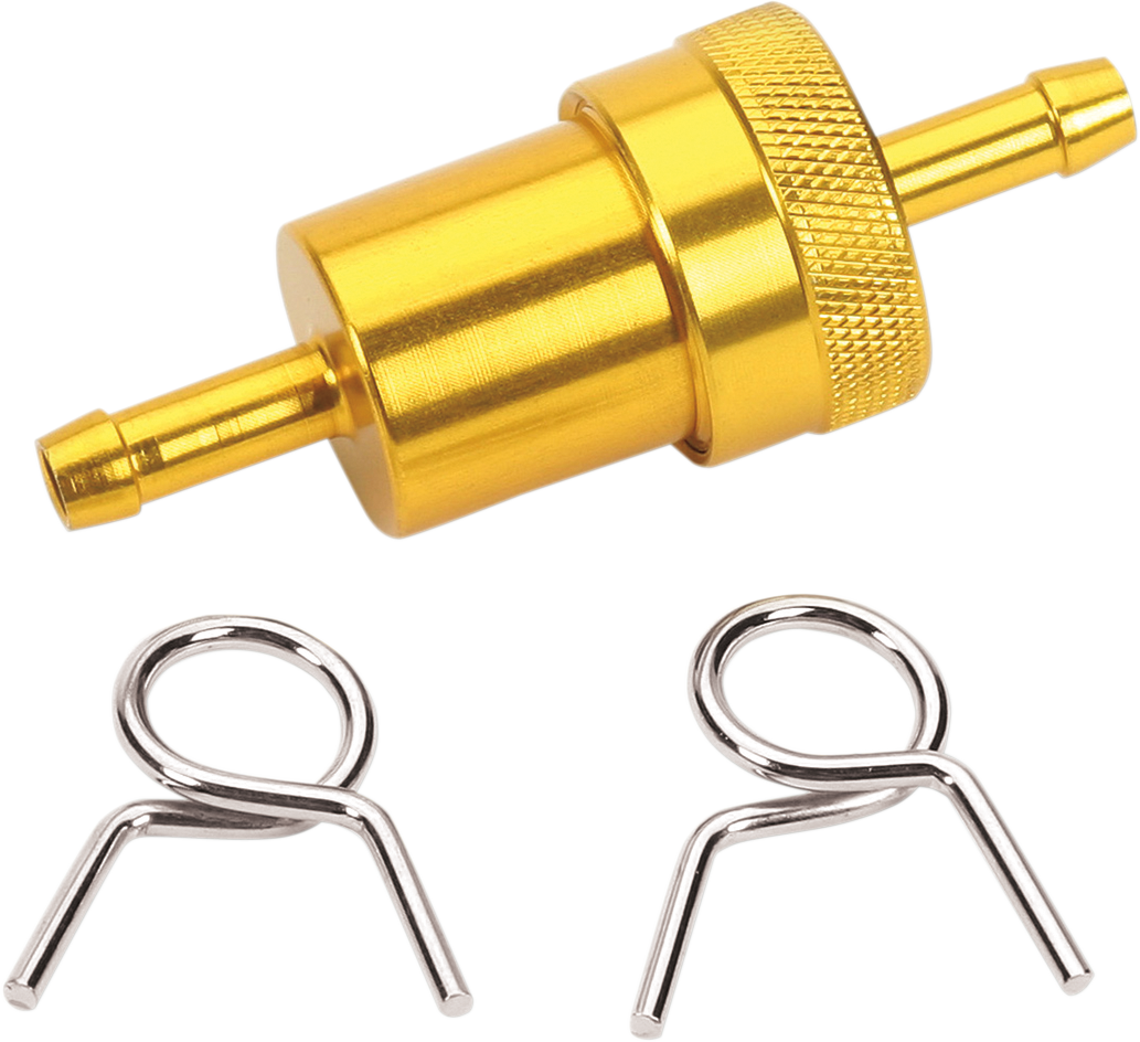 Anodized Aluminum Fuel Filter - Gold - 1/4"