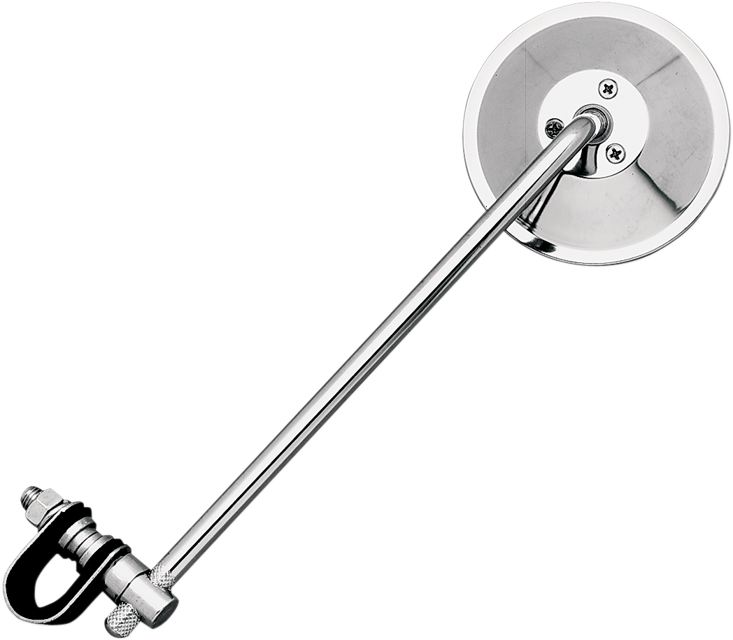 Mirror - Side View - Round - 10" Stem - Chrome - Each - Universal