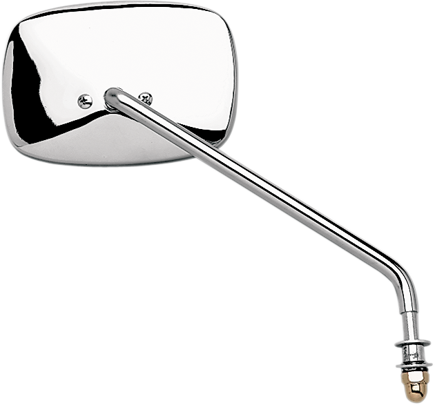 Mirror - Side View - Plain Face/Rectangle - Long Stem - Right - Screw-In - Each