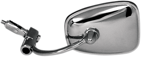 Mirror - Side View/Bar End - Rectangle - Curved - Chrome