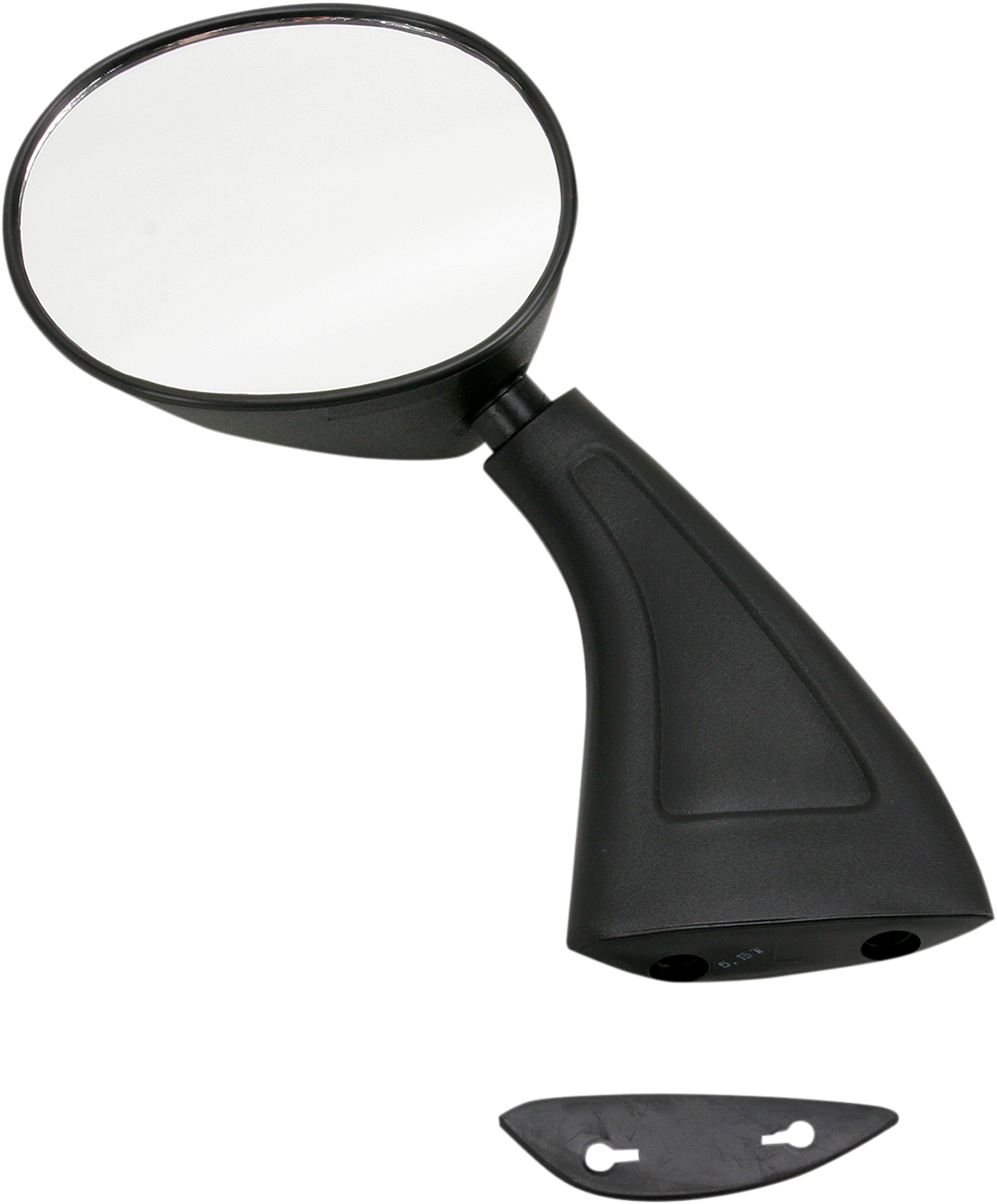 Mirror - Side View - Round - Black - Left