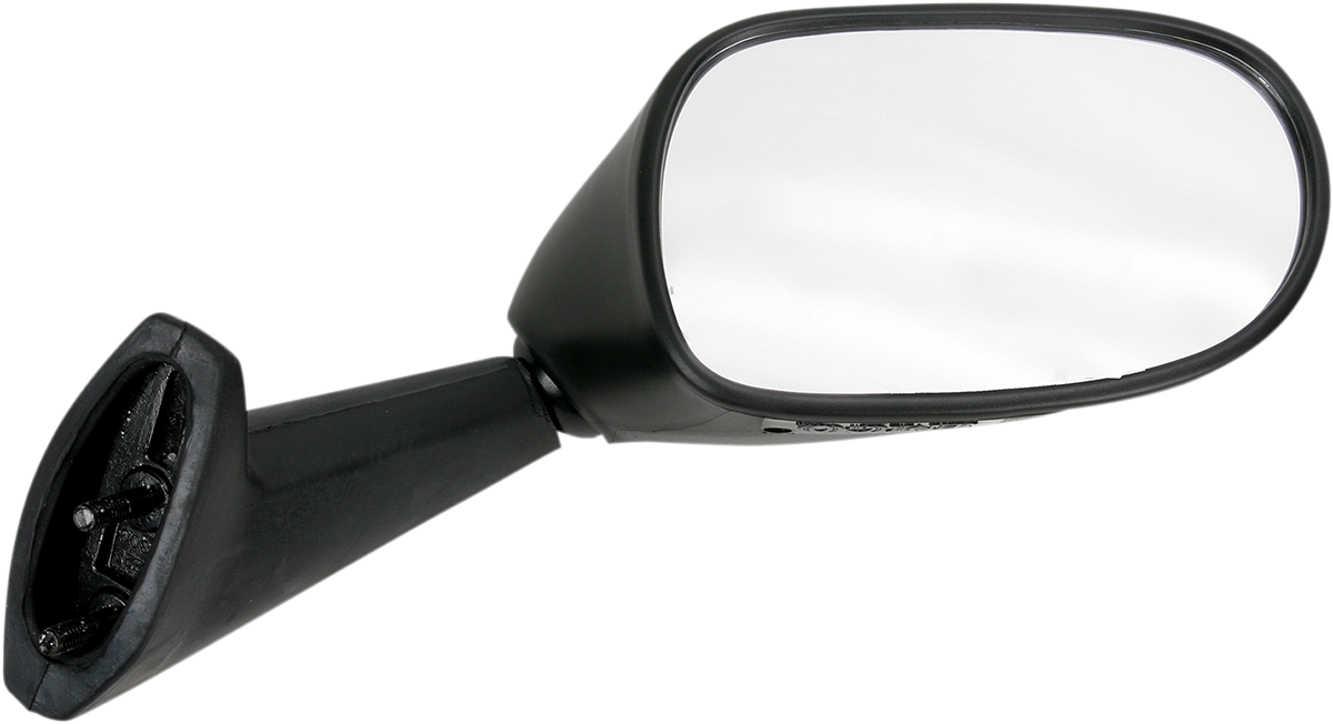 Mirror - Side View - Oval - Black - Right