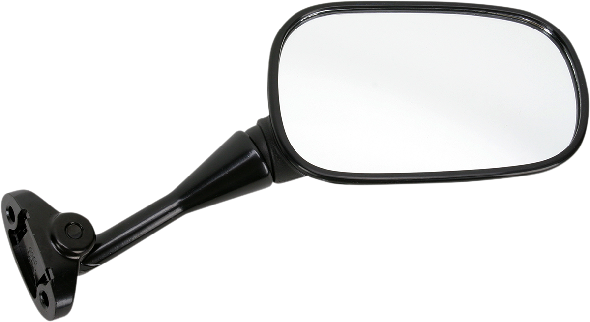 Mirror - Side View - Oval - Black - Right