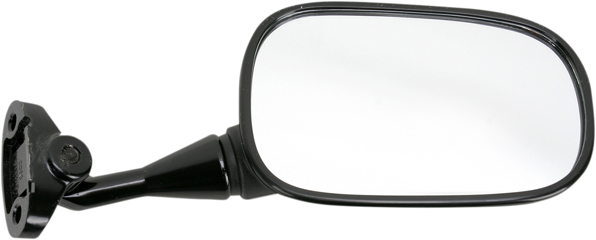 Mirror - Side View - Oval - Black - Right