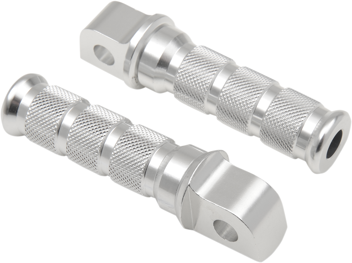 Rear Foot Pegs - Silver - Kawasaki