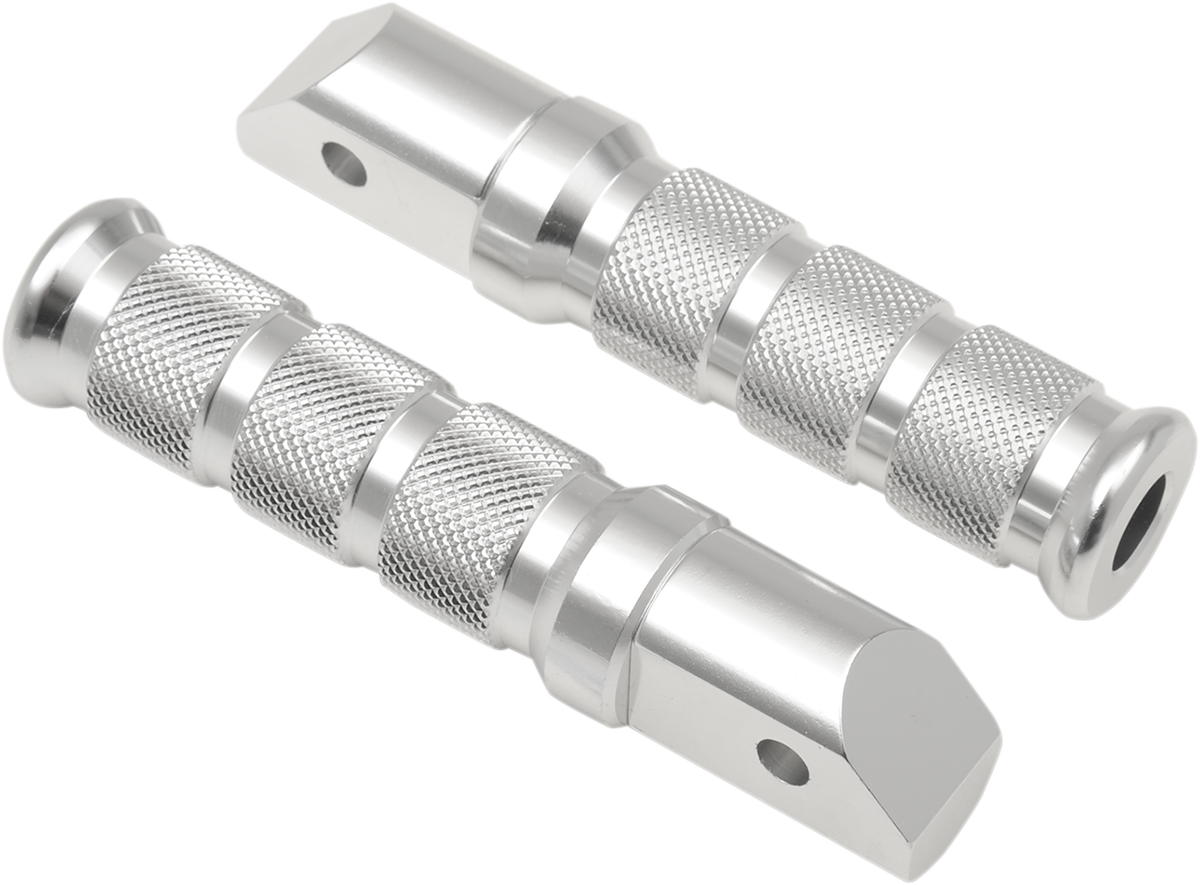 Rear Foot Pegs - Silver - Honda
