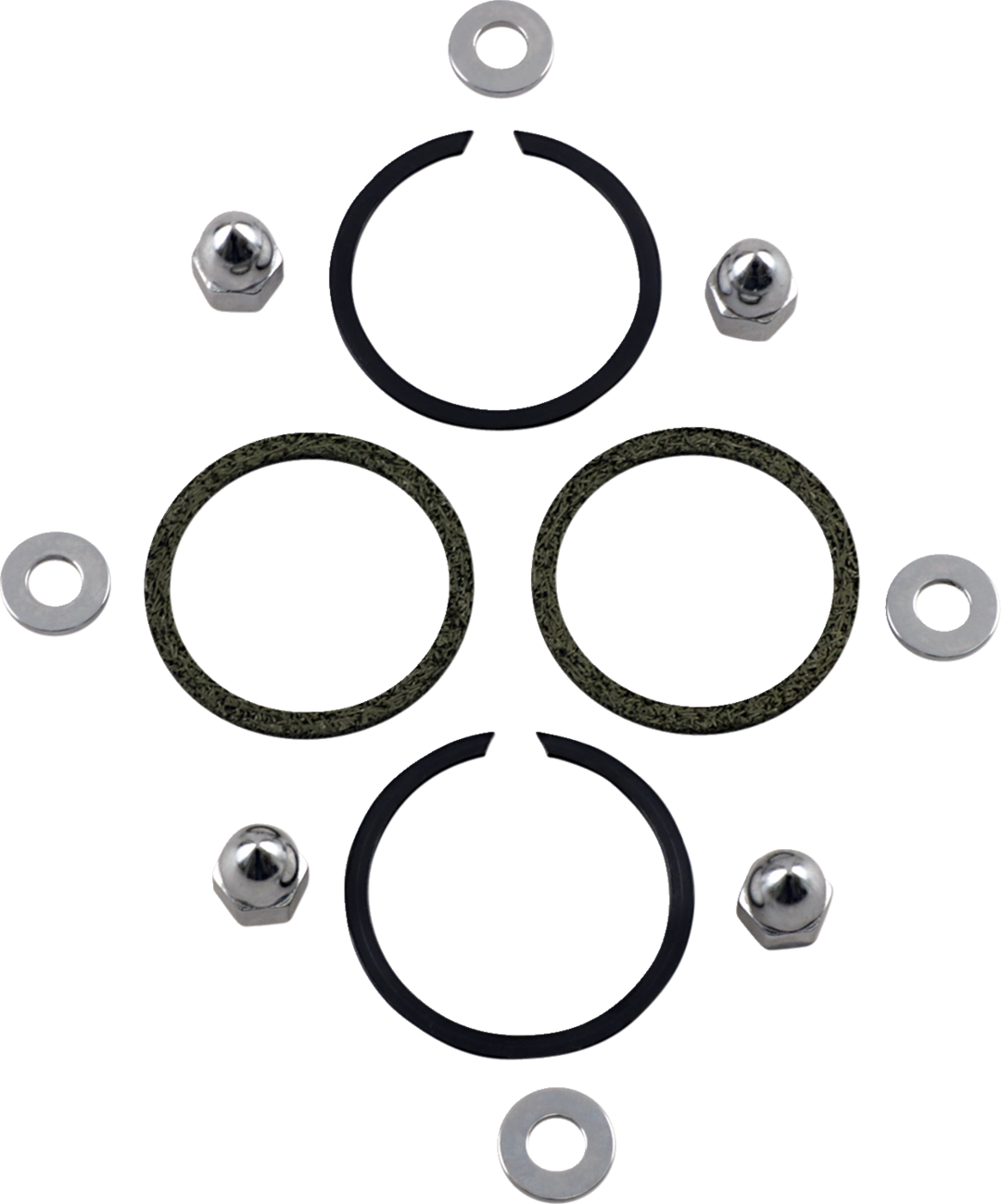 Exhaust Port Stainless/Chrome Gasket Kit - Big Twin/Sportster/EVO