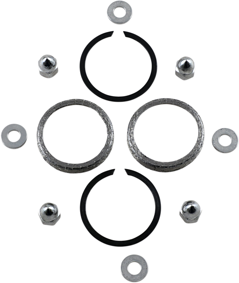 Exhaust Port Graphite/Chrome Gasket Kit - Big Twin/Sportster/EVO