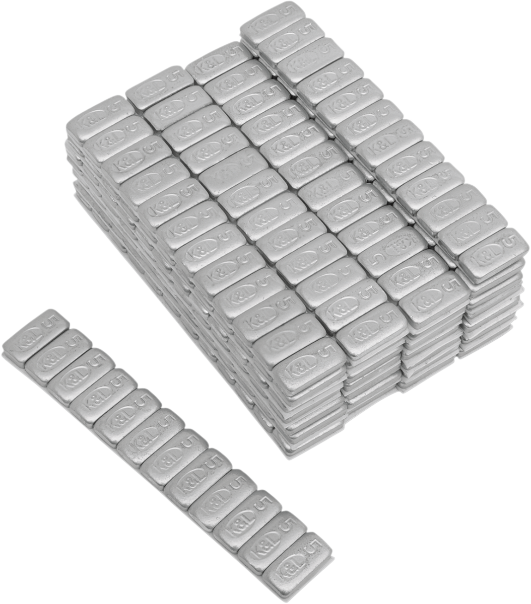 Wheel Weights - Rectangle - Adhesive Stick-On - Silver - 360 Pack