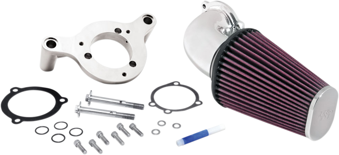 Aircharger® Intake System with Mandrel-Bent Aluminum Intake Tube Kit - Bright Chrome