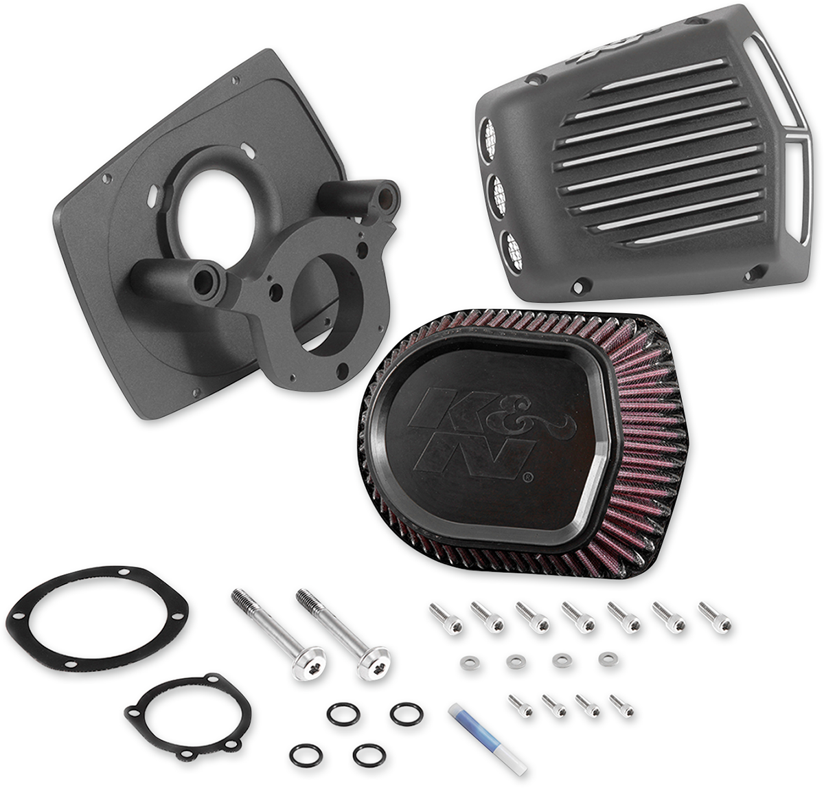 Street Metal Air Intake Kit - Shaker - Black - Softail/Touring/Trike
