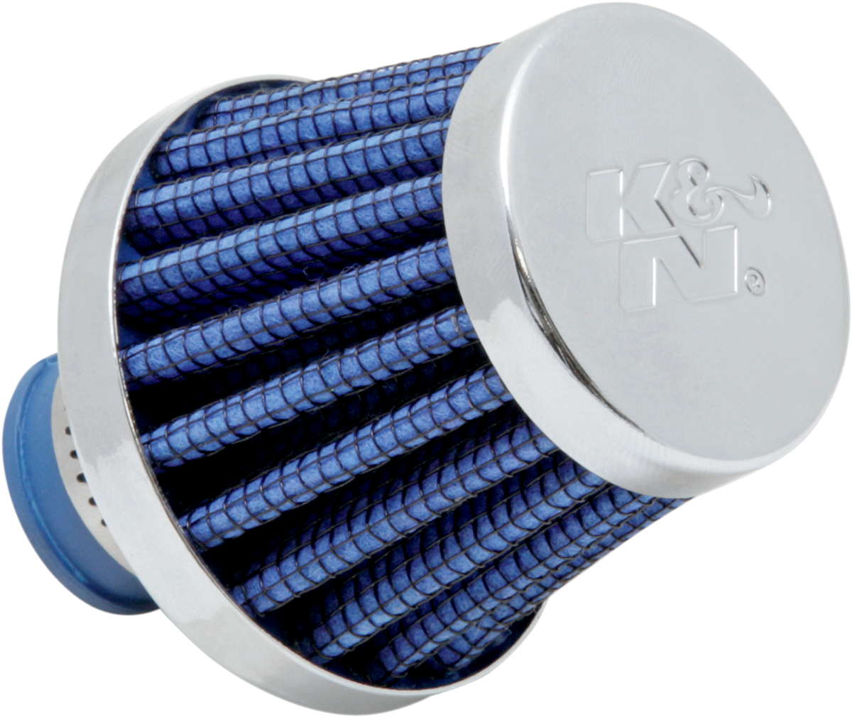 Rubber Base Crankcase Vent Filter - Blue - 3/8" ID