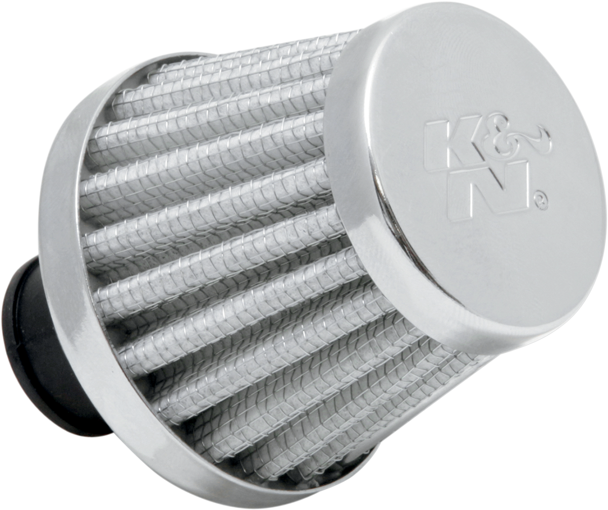 Rubber Base Crankcase Vent Filter - White - 3/8" ID