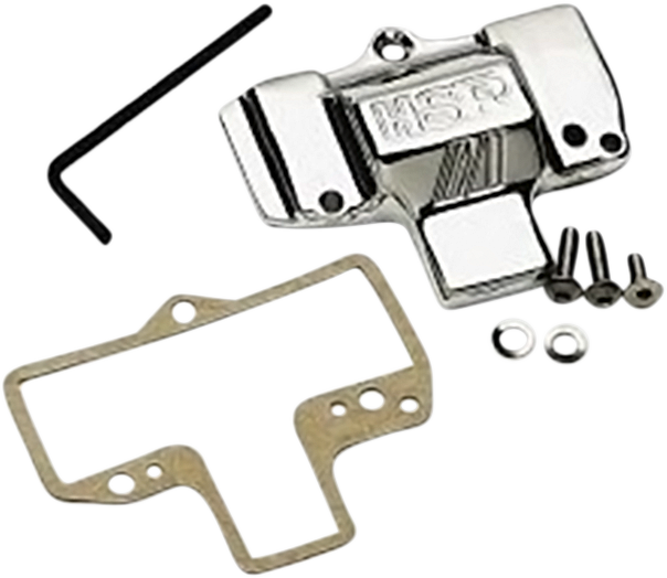 Carburetor Top Cover with Logo - Chrome