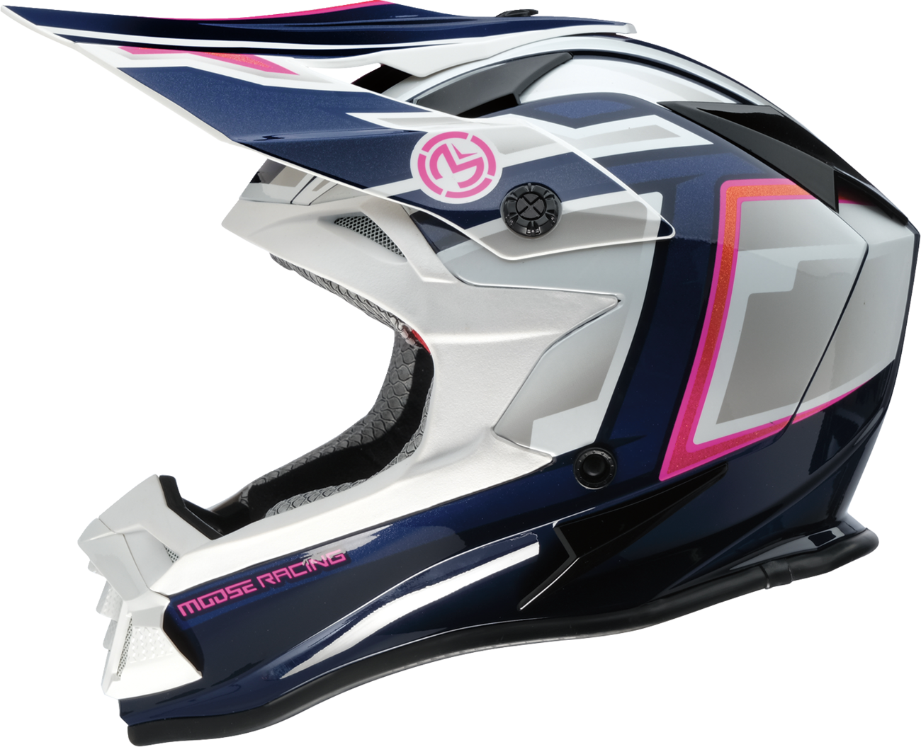 MR3 Helmet - F.A.F. - White/Navy/Pink - Medium