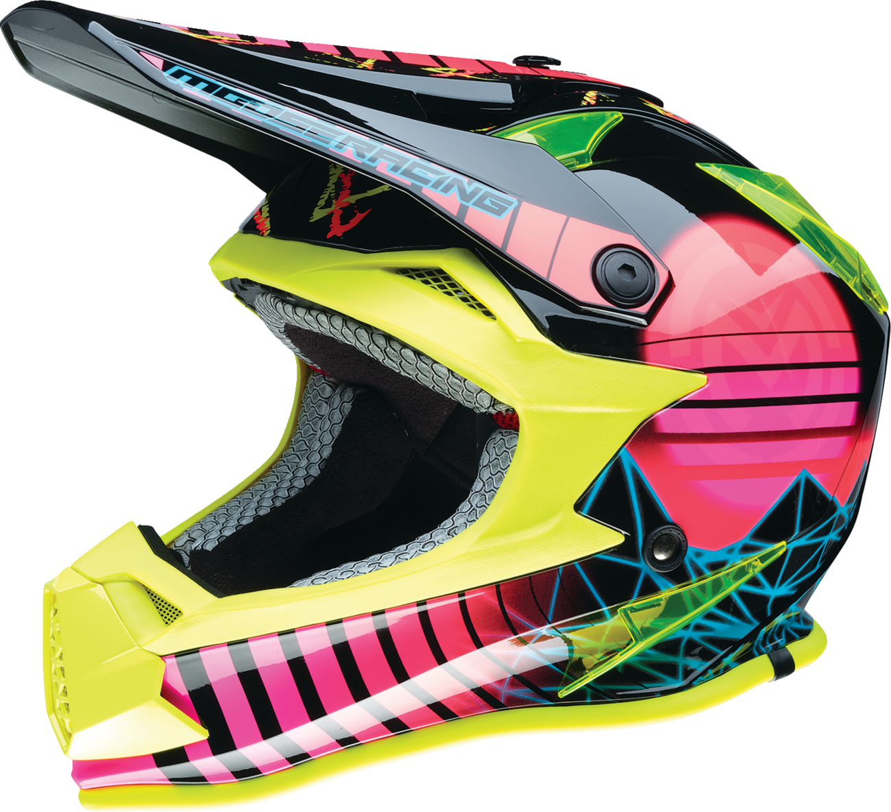 Youth F.I. Helmet - Vaporwave - MIPS® - Black/Pink/Yellow - Large