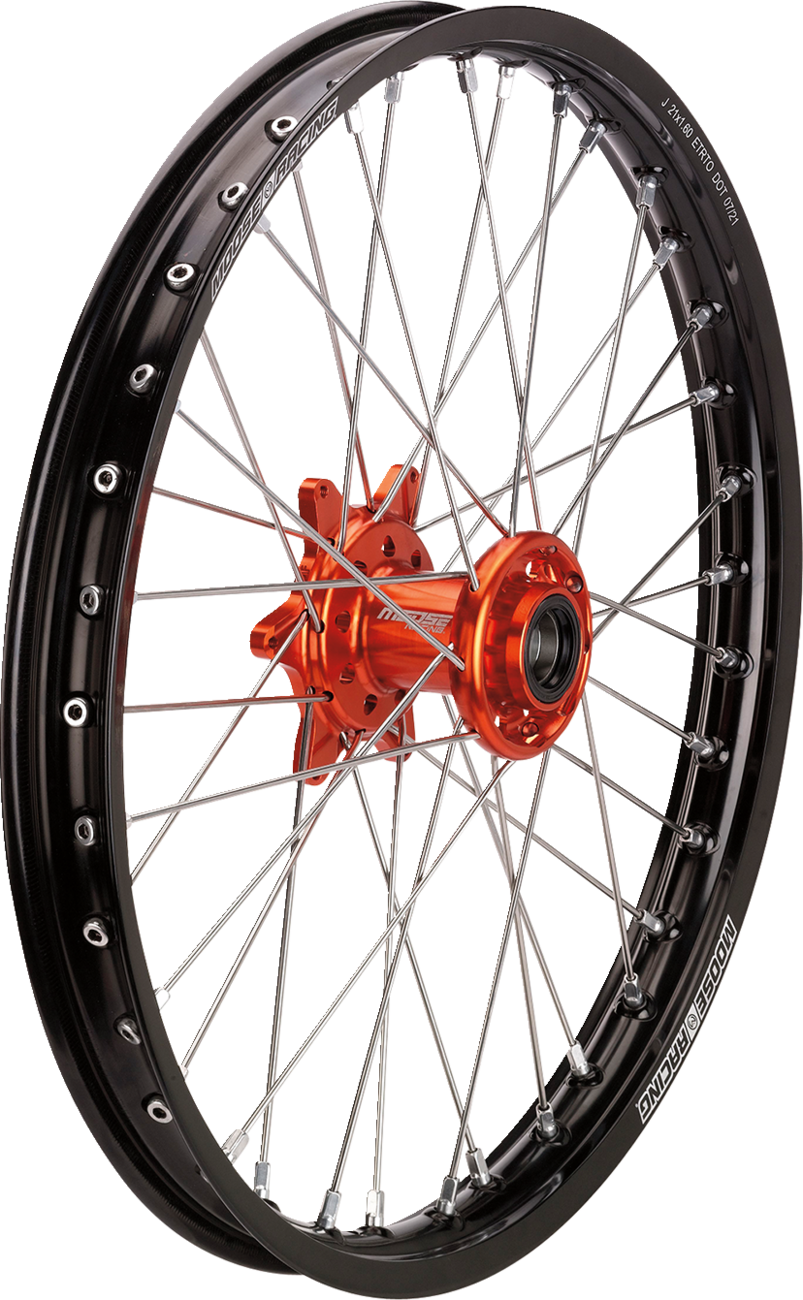 Wheel Assembly - SX-1 - Complete - Front - Black Wheel/Orange Hub - 21x1.6 - KTM/Gas Gas/Husqvarna