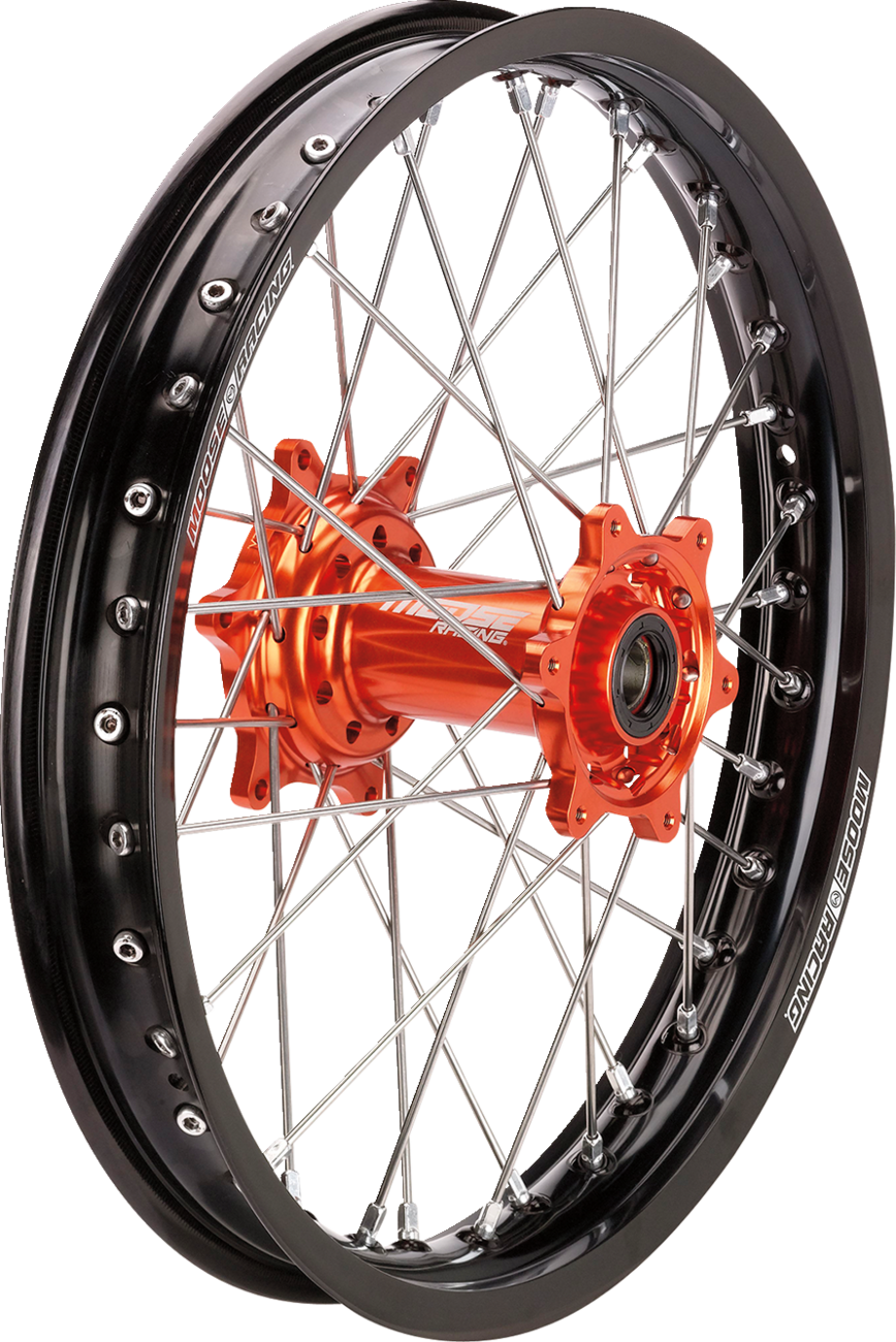 Wheel Assembly - SX-1 - Complete - Rear - Black Wheel/Orange Hub - 18x2.15 - KTM/Gas Gas/Husqvarna