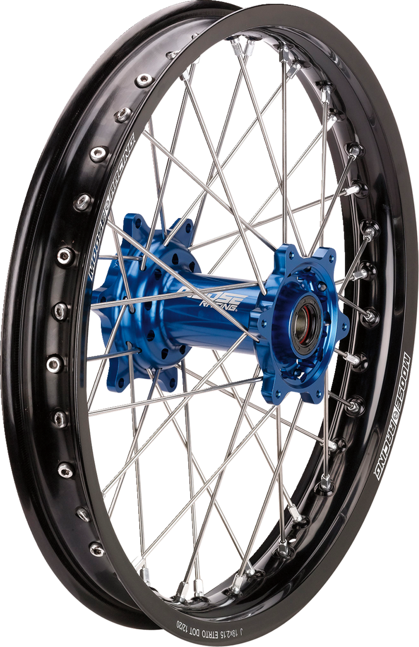 Wheel Assembly - SX-1 - Complete - Rear - Black Wheel/Blue Hub - 16x1.85 - Suzuki RM/Yamaha YZ