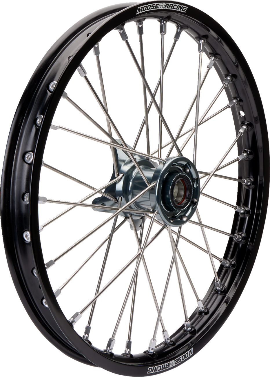 Wheel Assembly - SX-1 - Complete - Front - Black Wheel/Gray Hub - 17x1.4 - SX/MC/TC 85