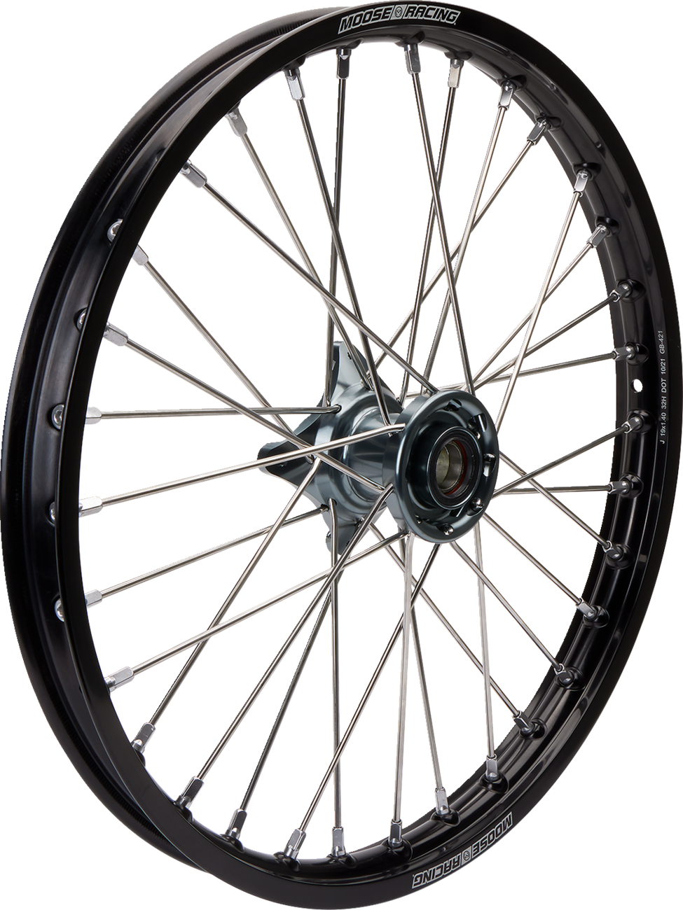 Wheel Assembly - SX-1 - Complete - Front - Black Wheel/Gray Hub - 19x1.4 - SX/MC/TC 85