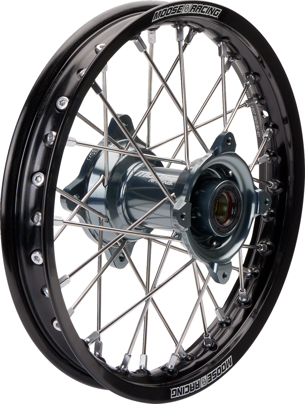 Wheel Assembly - SX-1 - Complete - Rear - Black Wheel/Gray Hub - 14x1.6 - SX/TC 85