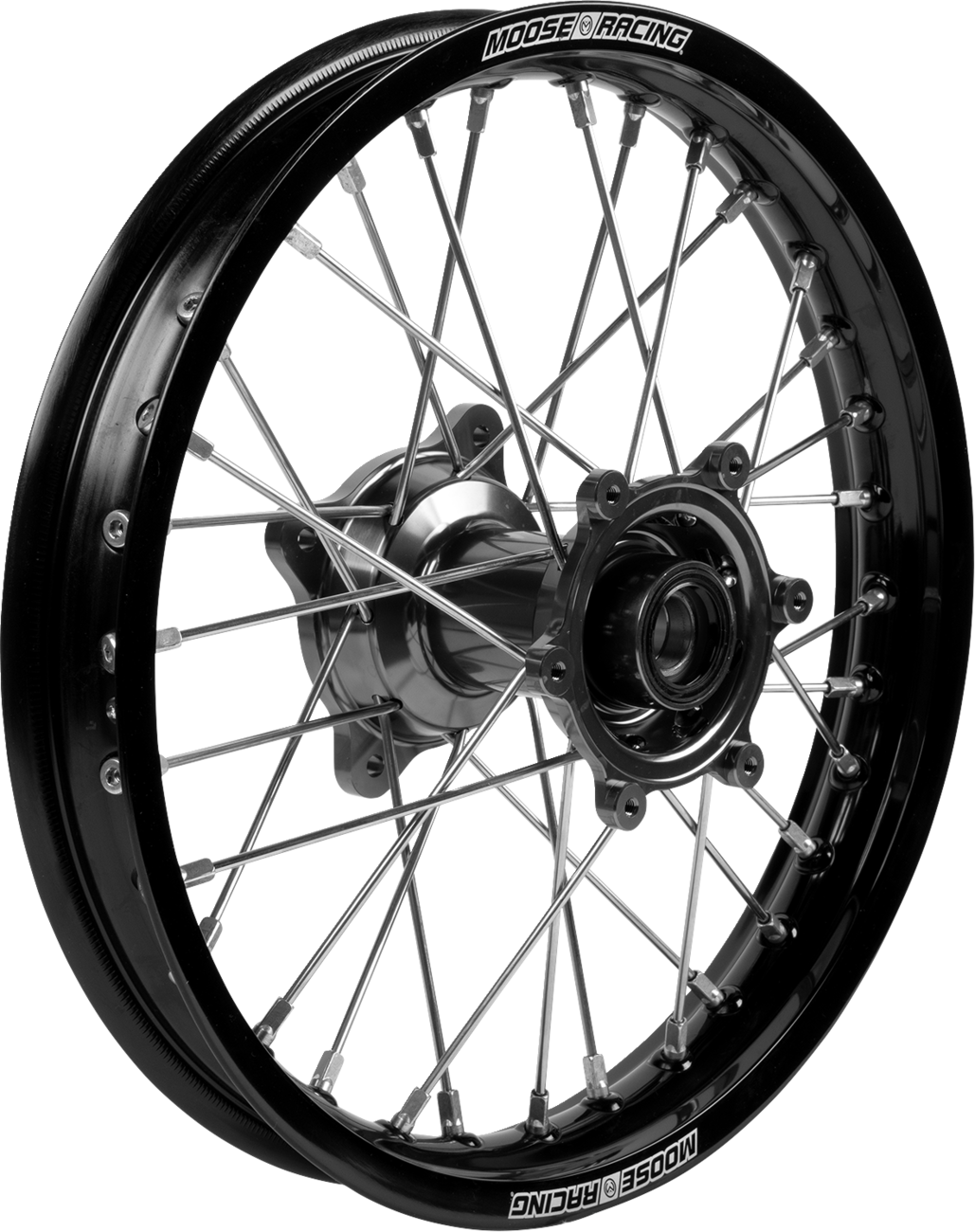 Wheel Assembly - SX-1 - Complete - Rear - Black Wheel/Gray Hub - 16x1.85