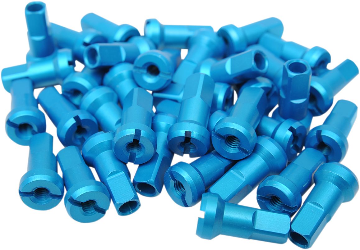 Spoke Nipples - MX1 - Lake Blue - 8 Gauge - Set