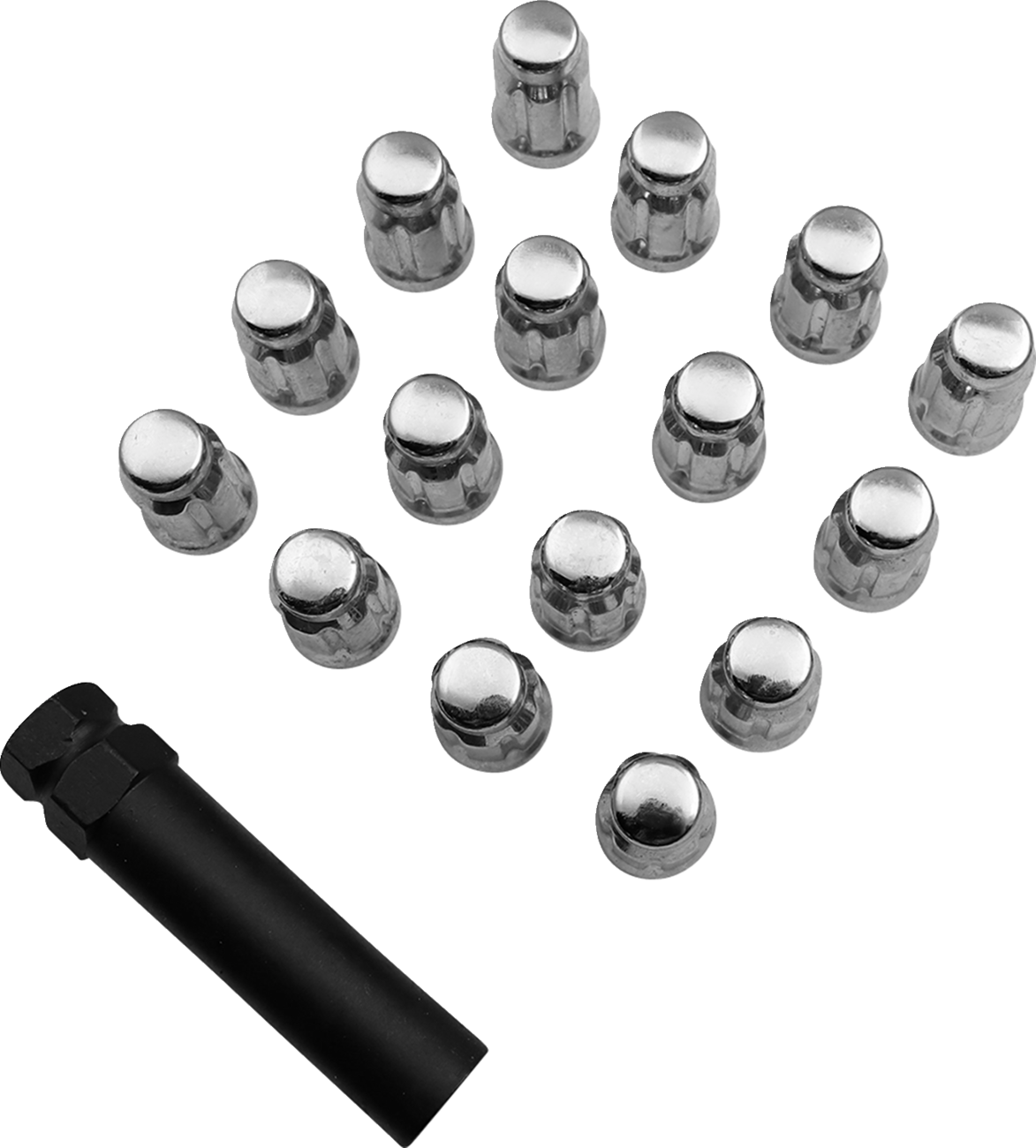 Lug Nuts - Splined - M12 x 1.50 - Chrome - 16 Pack