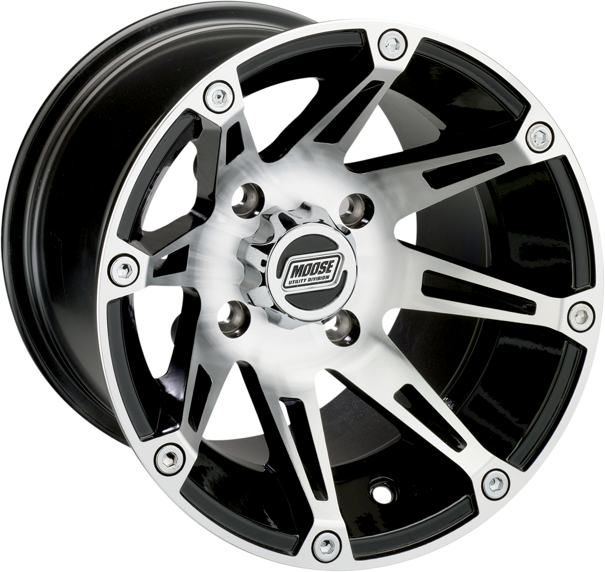 Wheel - 387X - Front - Machined Black - 12x7 - 4/136 - 4+3