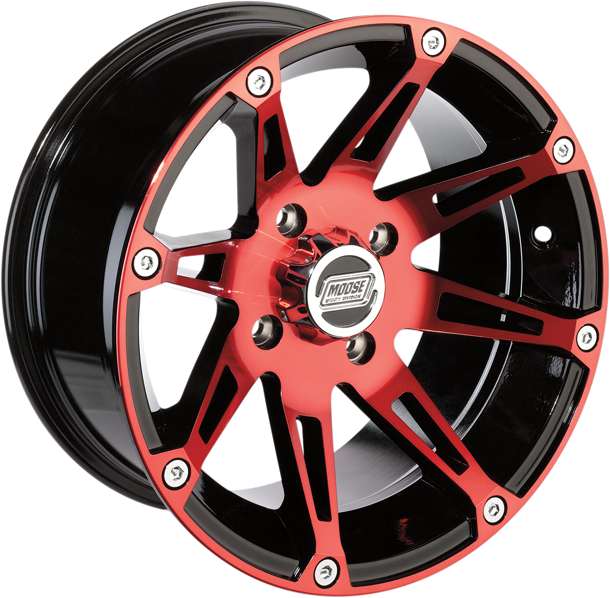 Wheel - 387X - Front - Anodized Red/Black - 14x7 - 4/110 - 4+3