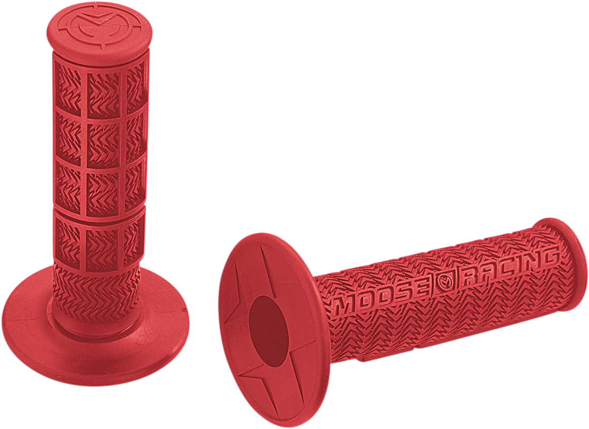 Flange Style Stealth MX Grips - Red