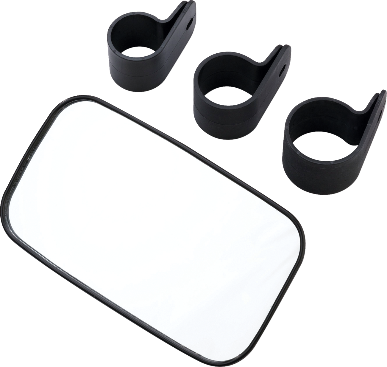 Mirror - Rear/Side View - Rectangle - Black