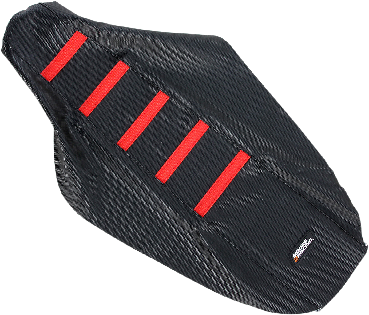 Ribbed Seat Cover - Black Cover/Red Ribs - Honda CR125/250 '00-'07