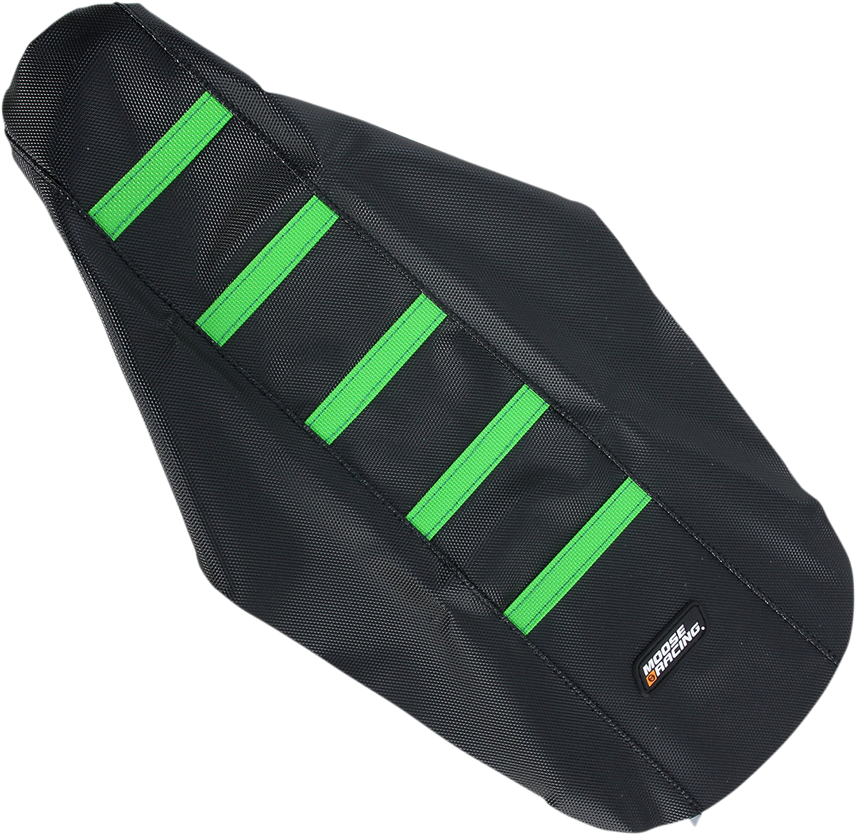 Ribbed Seat Cover - Black Cover/Green Ribs - Kawasaki KX '14-'25