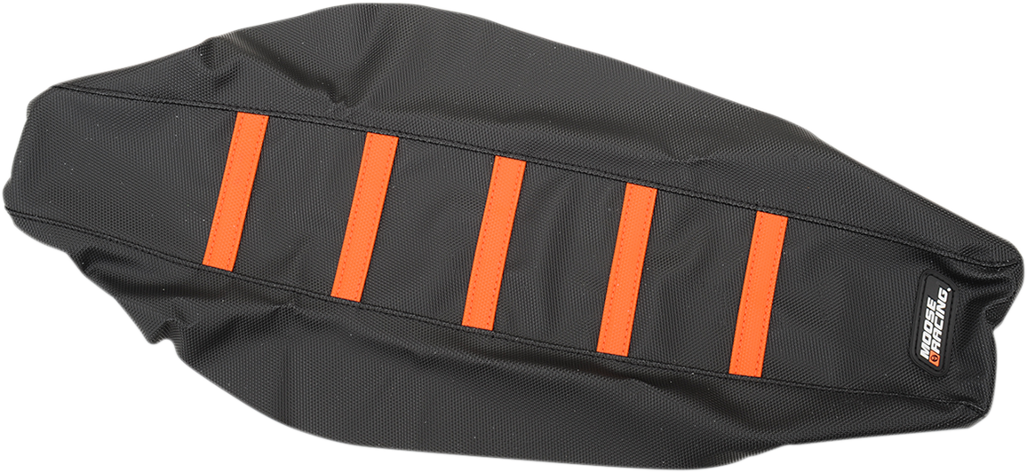 Ribbed Seat Cover - Black Cover/Orange Ribs - KTM SX85 '18-'24