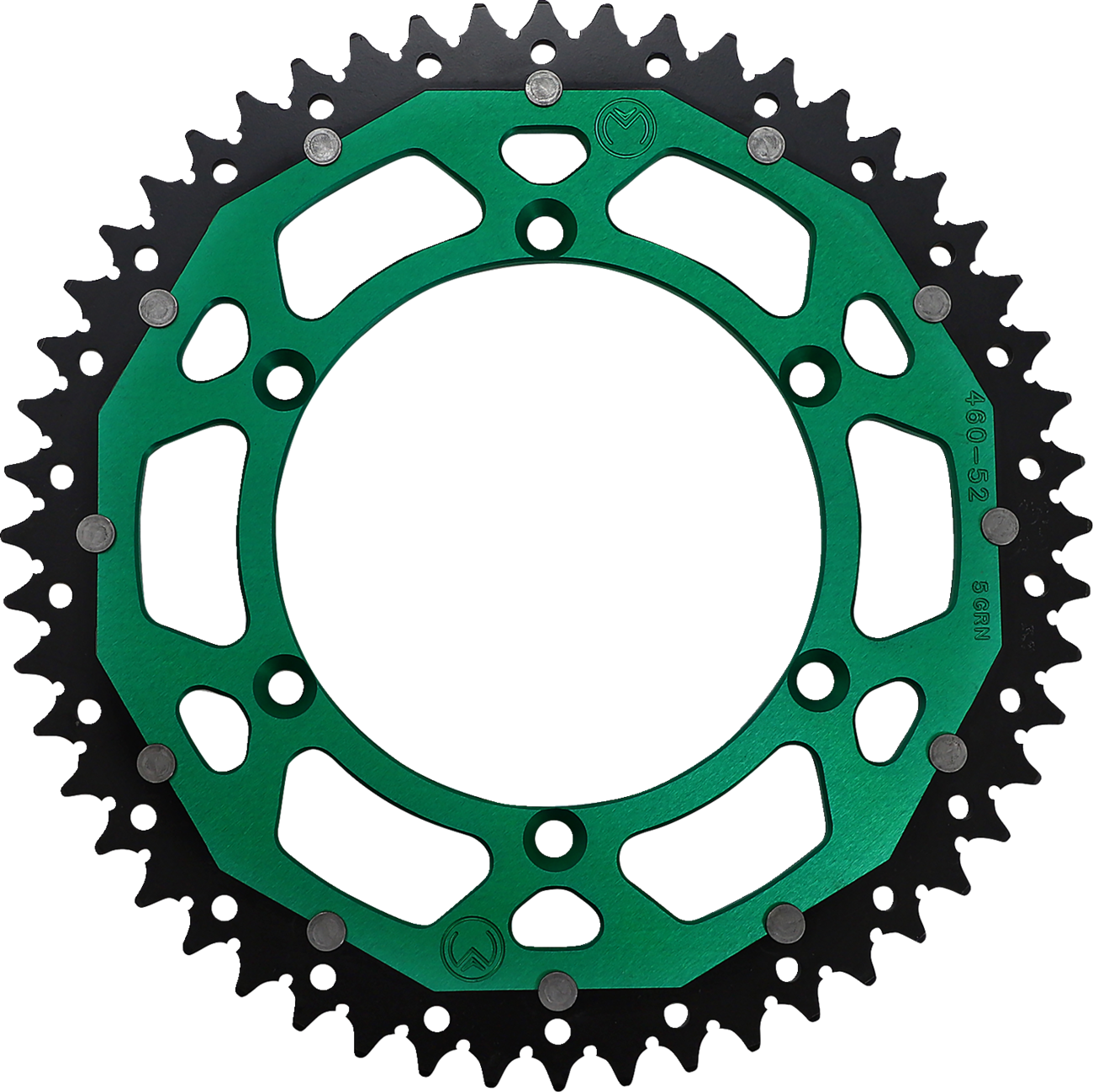 Dual Sprocket - 52 Tooth - Green - Kawasaki/Suzuki