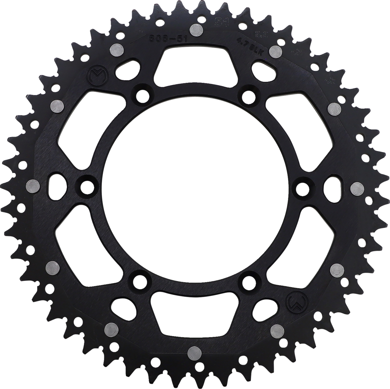 Dual Sprocket - 51 Tooth - Black - Kawasaki/Suzuki