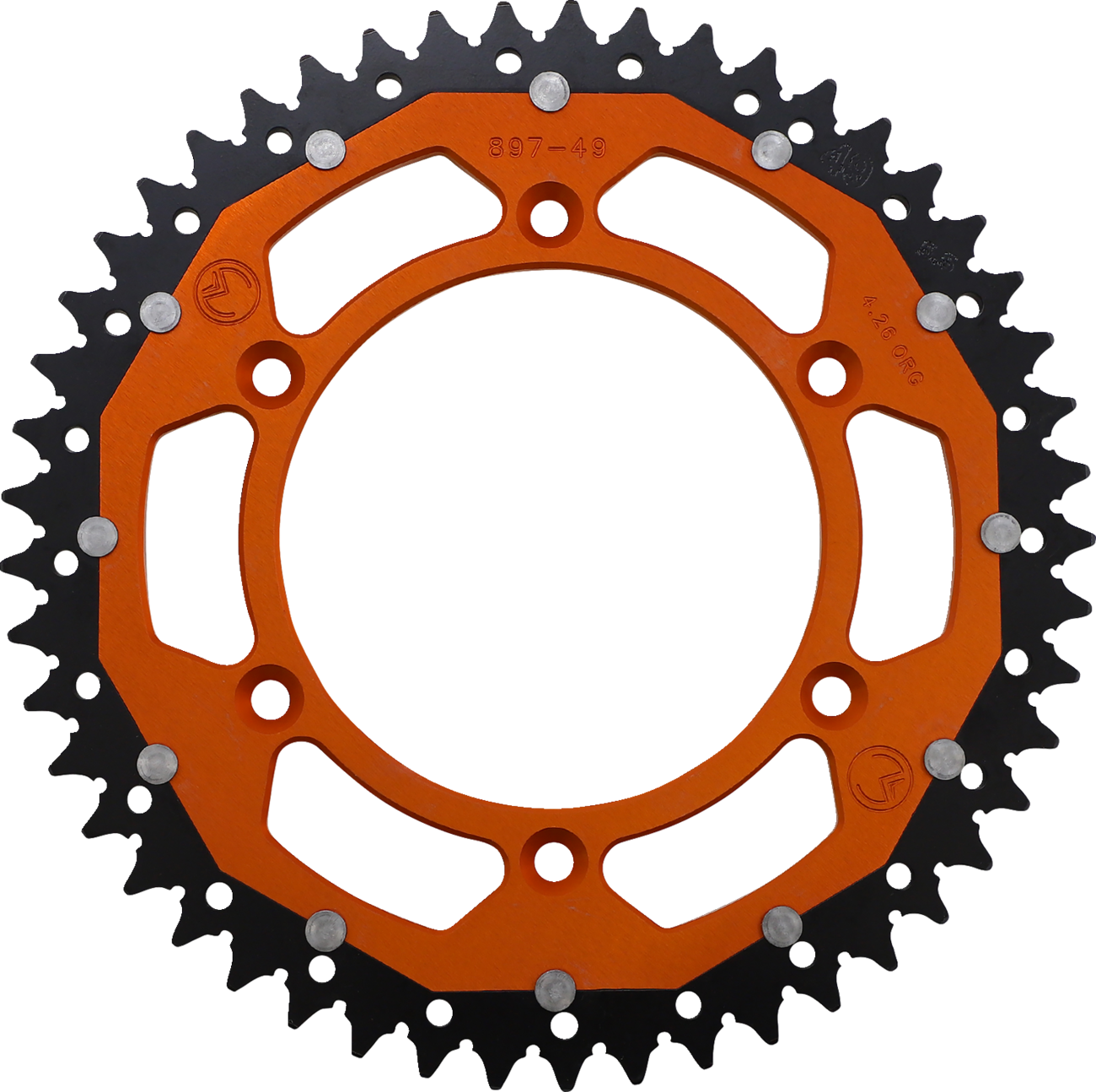 Dual Sprocket - 49 Tooth - Orange - Husqvarna/Husaberg/KTM