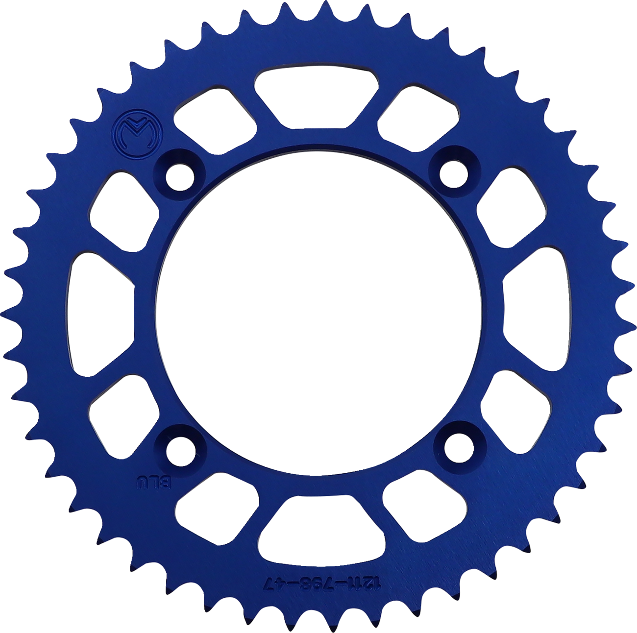 Rear Sprocket - Aluminum - 47 Tooth - Blue - Suzuki/Yamaha