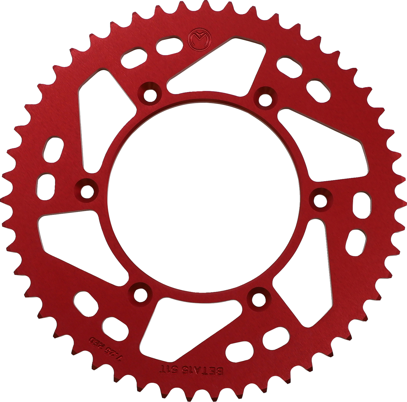 Rear Sprocket - Aluminum - 51 Tooth - Red - Beta